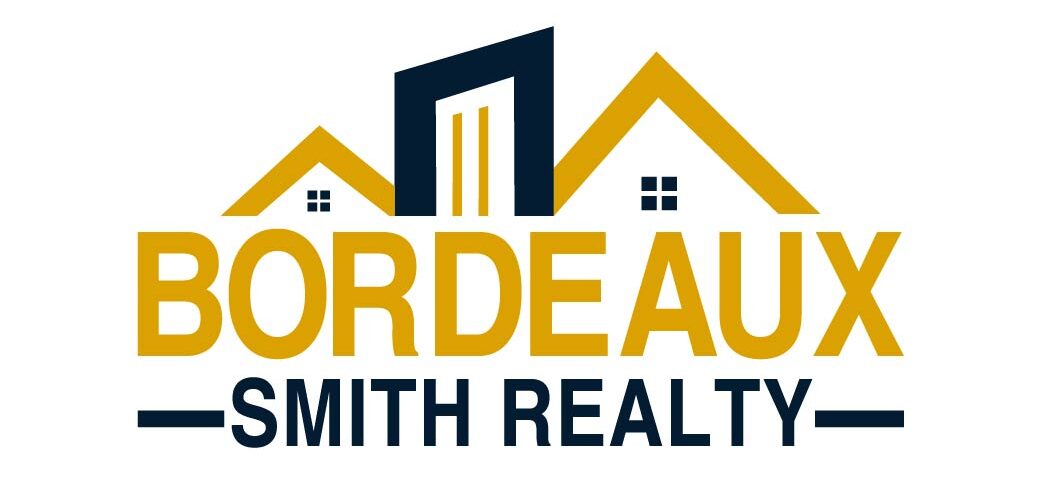 A logo of a group of houses with the name " bordeaux smith realty ".